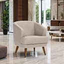 Ver imagem 1 de Poltrona para Sala de Estar Pés em Madeira Maciça Tamara