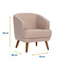 Ver imagem 3 de Poltrona para Sala de Estar Pés em Madeira Tamara