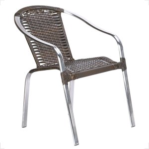 1 Cadeira Maresia Aluminio Polido Fibra Sintetica Tr. Simples - Pedra Ferro