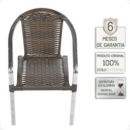 1 Cadeira Maresia Aluminio Polido Fibra Sintetica Tr. Simples - Pedra Ferro - 3