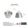 Forma Empada Mini Bolo 90ml Forminha Aluminio Tortinha 12un - 2