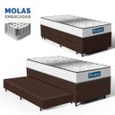 Ver imagem 4 de Cama Box com Auxiliar + Colchão de Molas Ensacadas Double Face Essence Probel Solteiro 88cm