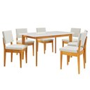 Ver imagem 2 de Conjunto Sala de Jantar Siera 6 Lugares Retangular Madeira Maciça Miami