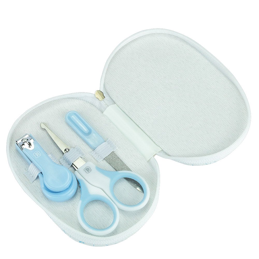 Kit Higiene para Bebê 3 Pçs C/ Nécessaire Azul - Pimpolho:azul