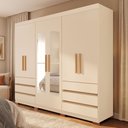 Ver imagem 1 de Guarda-Roupas Istambul 100% MDF 6 Portas 6 Gavetas e Espelho