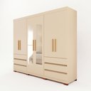 Ver imagem 2 de Guarda-Roupas Istambul 100% MDF 6 Portas 6 Gavetas e Espelho