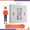 Ver imagem 3 de Guarda-Roupas Panamá 100% MDF Tuboarte 6 Portas 6 Gavetas e Espelho