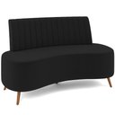 Ver imagem 1 de Sofá Chaise Living 2 Lugares 160cm para Sala Cayman K01 Veludo Preto