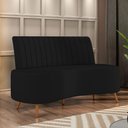 Ver imagem 6 de Sofá Chaise Living 2 Lugares 160cm para Sala Cayman K01 Veludo Preto