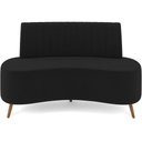 Ver imagem 5 de Sofá Chaise Living 2 Lugares 160cm para Sala Cayman K01 Veludo Preto