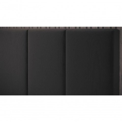 Conjunto de Cabeceira Solteiro Clara Proteção Lateral Suede Preto