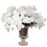 Arranjo Flores Orquídeas Flore Delicadas Vaso Vidro Cristal - 1