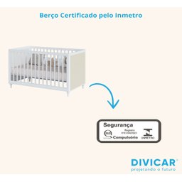 Berço 2 em 1 Fofura Branco - Divicar - 7
