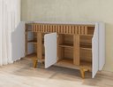 Ver imagem 4 de Aparador Buffet Tâmisa Off White/cinamomo - Bechara Móveis