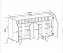 Ver imagem 6 de Aparador Buffet Tâmisa Off White/cinamomo - Bechara Móveis
