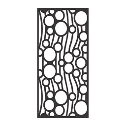 Painel Vazado Divisória Mdf Nairóbi Preto Decore Painéis e Divisórias 0,60x2,70m - 3