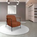 Ver imagem 2 de Poltrona Decorativa Eros Linho Bouclê com Base de Ferro Preto - Ssx Multicoisas