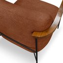 Ver imagem 4 de Poltrona Decorativa Eros Linho Bouclê com Base de Ferro Preto - Ssx Multicoisas