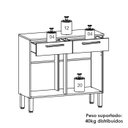 Ver imagem 4 de Balcao com Tampo 2p 2g 91 Cm Nala Freijo Gris Ktp