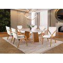 Ver imagem 1 de Sala de Jantar Madeira Maciça 6 Cadeiras - Orquídea Harmonia