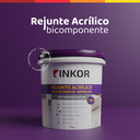 Ver imagem 2 de Kit 2 Rejuntes Acrilico Flexivel Premium 1kg Inkor Grafite