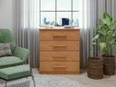 Ver imagem 7 de Comoda Baiao 4 Gavetas - Lp - Rei de Casa Amendoa Clean