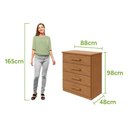 Ver imagem 2 de Comoda Baiao 4 Gavetas - Lp - Rei de Casa Amendoa Clean