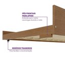 Ver imagem 4 de Cama Auxiliar para Beliche Aria Casatema MadeiraOriginals Marrom/Nogueira