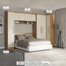 Guarda Roupa Casal com Painel Cabeceira 326-80x218cm Selene 5 Peças Mdp Carvalho Menu Móveis - 2