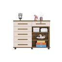 Ver imagem 3 de Cômoda 6 Gavetas 2 Portas Gran Luxo Rovere e Off White