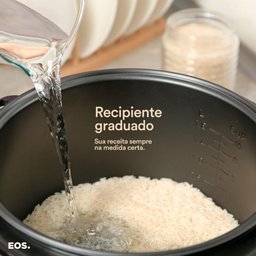 Panela Elétrica Arroz 10 Xícaras Titanium Preta Tampa Vidro Clearglas Epa10pt 220v - Eos - 6