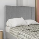 Ver imagem 7 de Cabeceira Queen 158 cm Madrid Veludo Cinza Soon