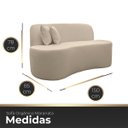 Ver mais imagens de Kit 2 Poltronas com Sofá Curvo 2 Lugares Feijão Forma Orgânica 1,50 Bouclé Maranata