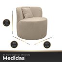 Ver imagem 7 de Kit 2 Poltronas com Sofá Curvo 2 Lugares Feijão Forma Orgânica 1,50 Bouclé Maranata