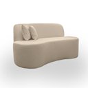 Ver imagem 6 de Kit 2 Poltronas com Sofá Curvo 2 Lugares Feijão Forma Orgânica 1,50 Bouclé Maranata