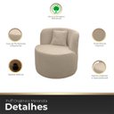 Ver imagem 3 de Kit 2 Poltronas com Sofá Curvo 2 Lugares Feijão Forma Orgânica 1,50 Bouclé Maranata