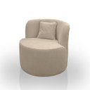 Ver imagem 5 de Kit 2 Poltronas com Sofá Curvo 2 Lugares Feijão Forma Orgânica 1,50 Bouclé Maranata