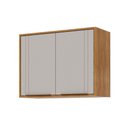 Ver imagem 1 de Armário Aéreo P/ Cozinha Aurea C/ 2 Portas 80cm Cinamomo/off White - Mgm