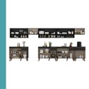 Ver imagem 6 de Armário de Cozinha Completa Atlanta Station com Vidro Carraro Preto Touch