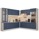 Ver imagem 2 de Armário de Cozinha Completa de Canto 549 cm Branco/Azul Vik Madesa 01