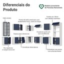 Ver imagem 4 de Armário de Cozinha Completa de Canto 549 cm Branco/Azul Vik Madesa 01