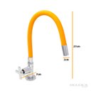Ver imagem 2 de Torneira Cozinha de Mesa Flexível Laranja C29 Arejador Fixo