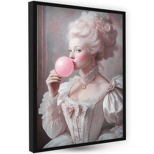 Quadro Elegante Decoração Dama Moderna Quarto Chic Moldura