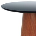 Ver imagem 4 de Mesa de Jantar Tampo em Vidro Base Cone Laminado Cinamomo Amêndoa Tampo 150 Mdf Preto-vidro Preto