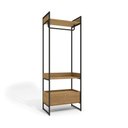 Ver imagem 3 de Guarda-roupa Closet 1 Gaveta Kappesberg Freijó/preto Fosco