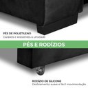 Ver imagem 7 de Sofa Retratil Reclinavel 2 Lugares 2,30 Vitória Veludo Preto Lansofbr
