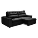 Ver imagem 3 de Sofa Retratil Reclinavel 2 Lugares 2,30 Vitória Veludo Preto Lansofbr