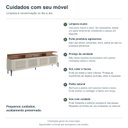 Ver imagem 6 de Rack Bend 220 cm Porta Sextavada Incolar Luna e Cedro com Pé Preto