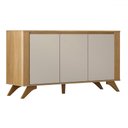 Ver imagem 2 de Balcão Buffet Pampulha 3 Portas 2 Prateleiras Cinamomo/off White - Valdemóveis