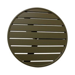 Mesa Lateral Redonda Alumínio Marrom Piscina Jardim 50cm - 3